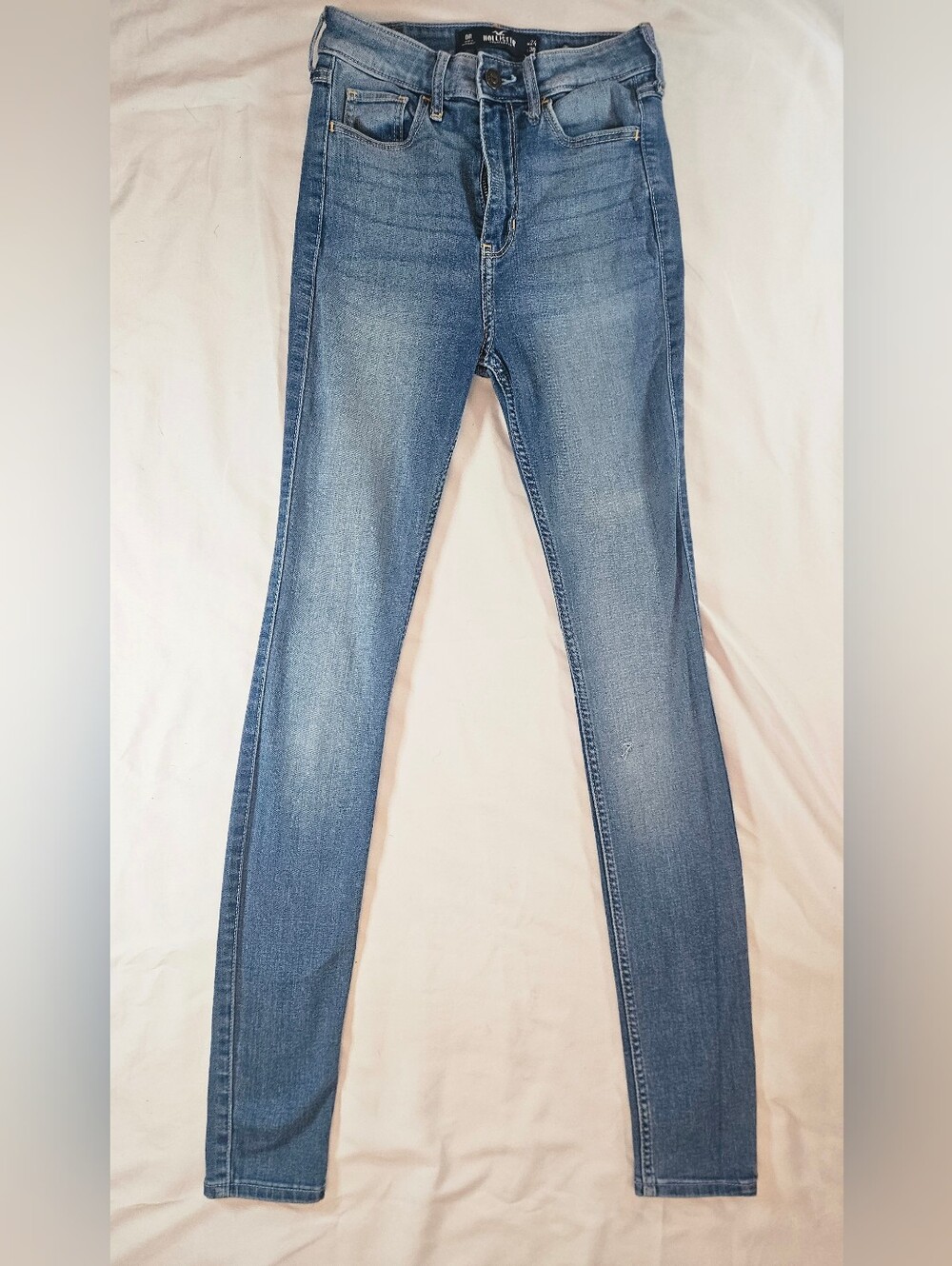 Hollister Womens Blue Stretch High Rise Super Skinny Jeans Size 24x30
